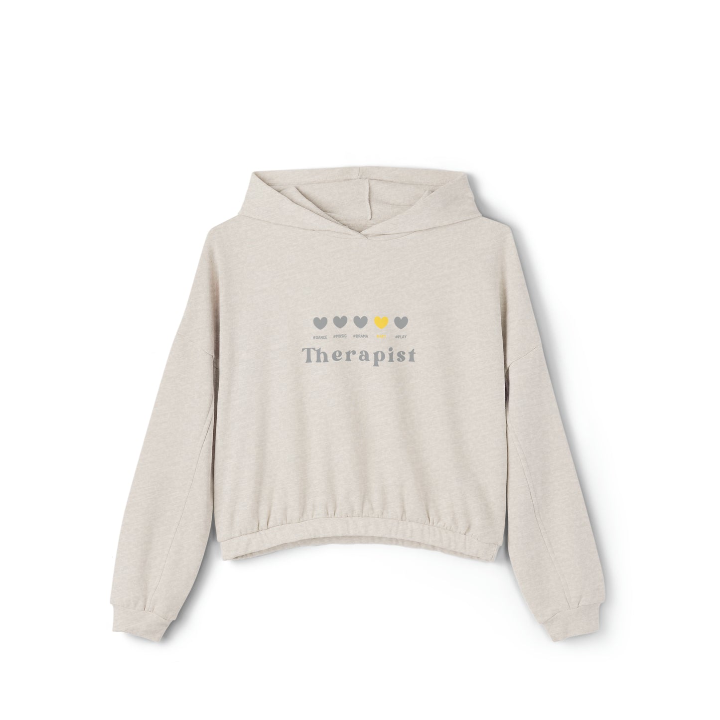 Yellow My Dope 5 hearts - Art - Women's Cinched Bottom Hoodie