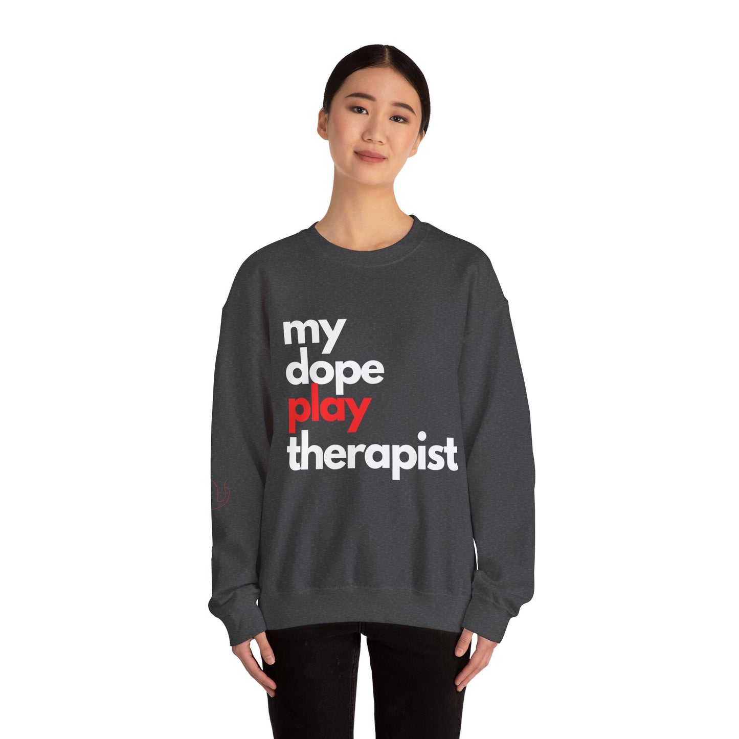 Dopest Play Therapy (red) Crewneck Sweatshirt