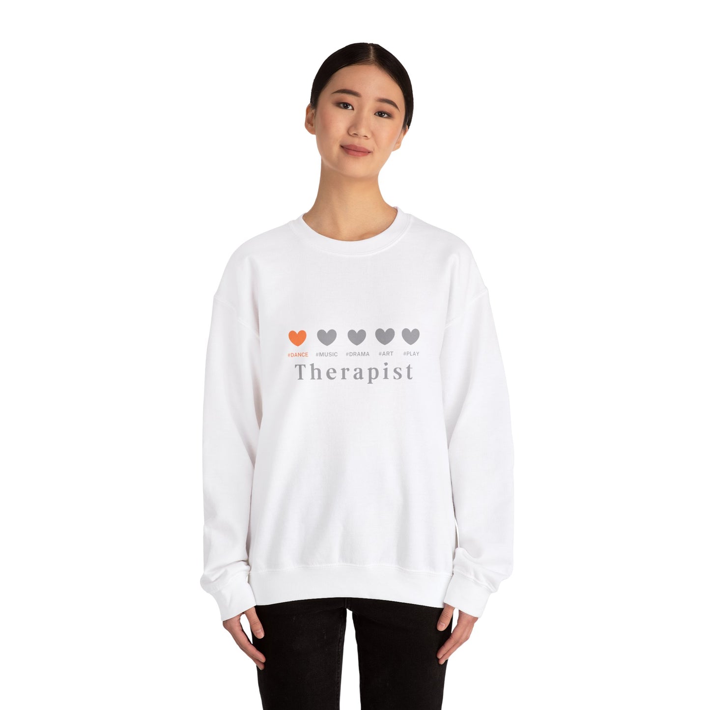 Orange 5 hearts Dance - Crewneck Sweatshirt