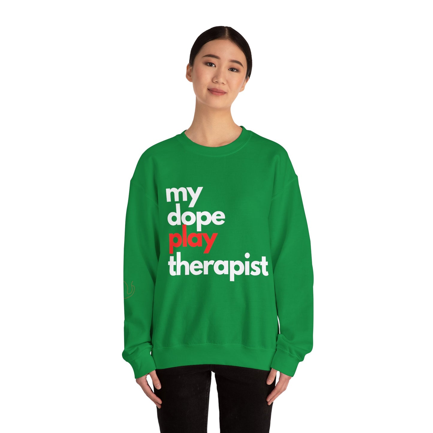 Dopest Play Therapy (red) Crewneck Sweatshirt