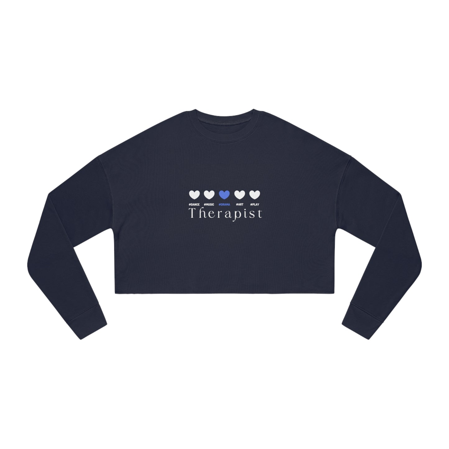 5 hearts - drama - blue - Cropped Sweatshirt
