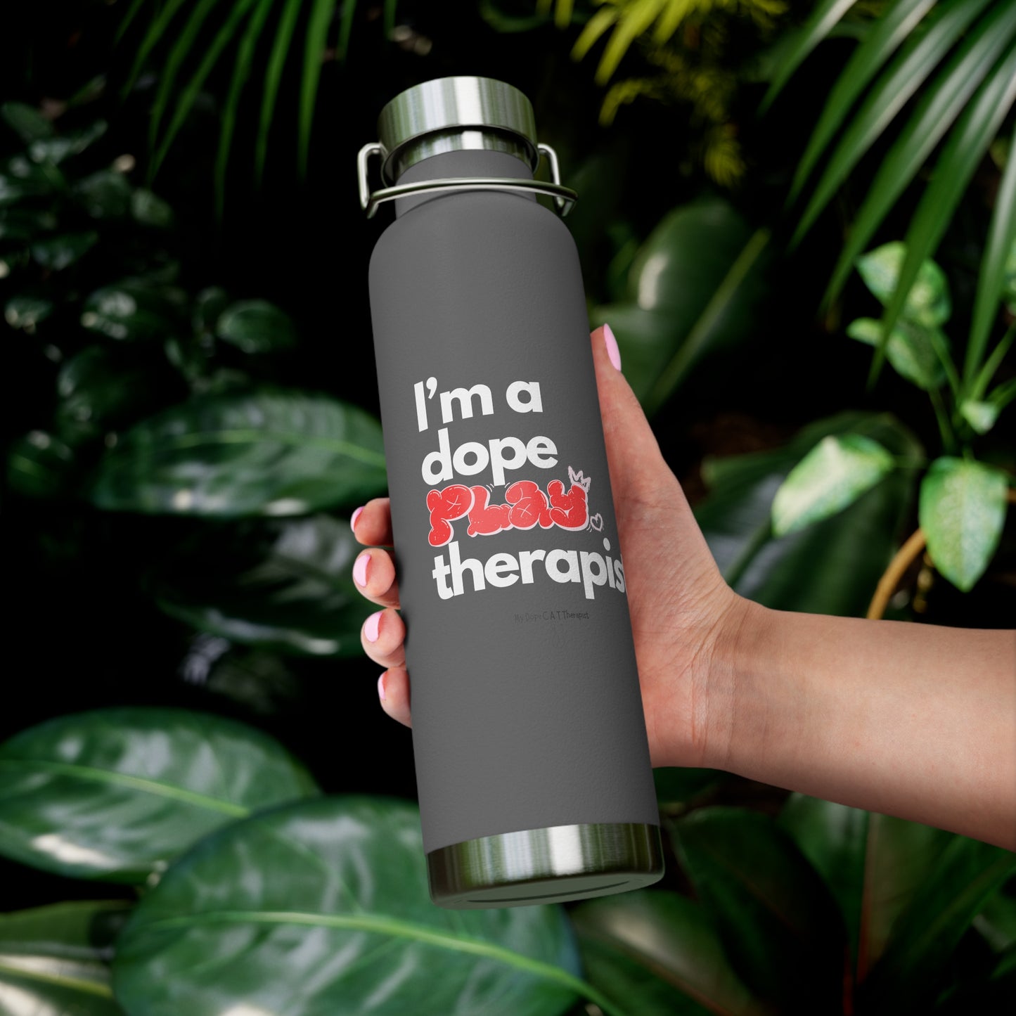 Dope Therapist - Play - Copper Vacuum Insulated Bottle, 22oz