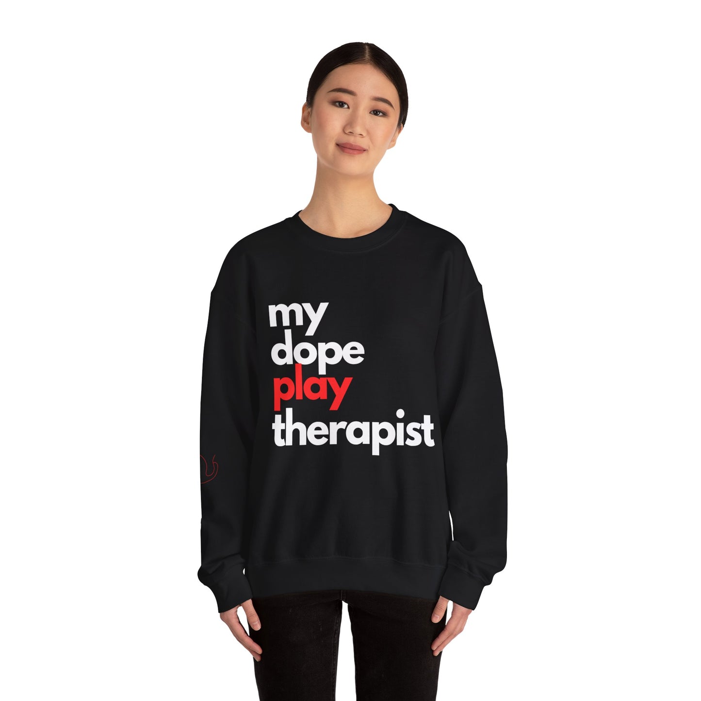 Dopest Play Therapy (red) Crewneck Sweatshirt