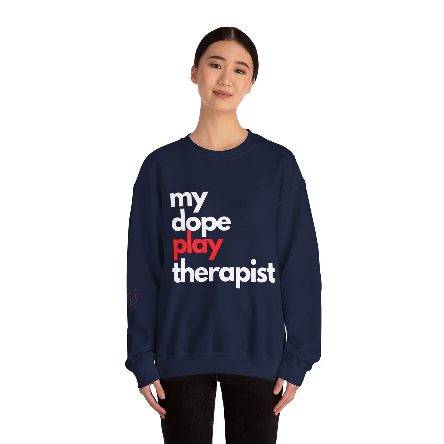 Dopest Play Therapy (red) Crewneck Sweatshirt