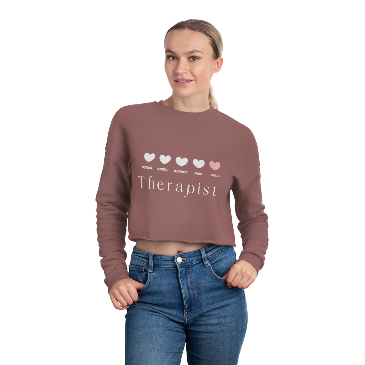 5 hearts Play - pink - Cropped Sweatshirt