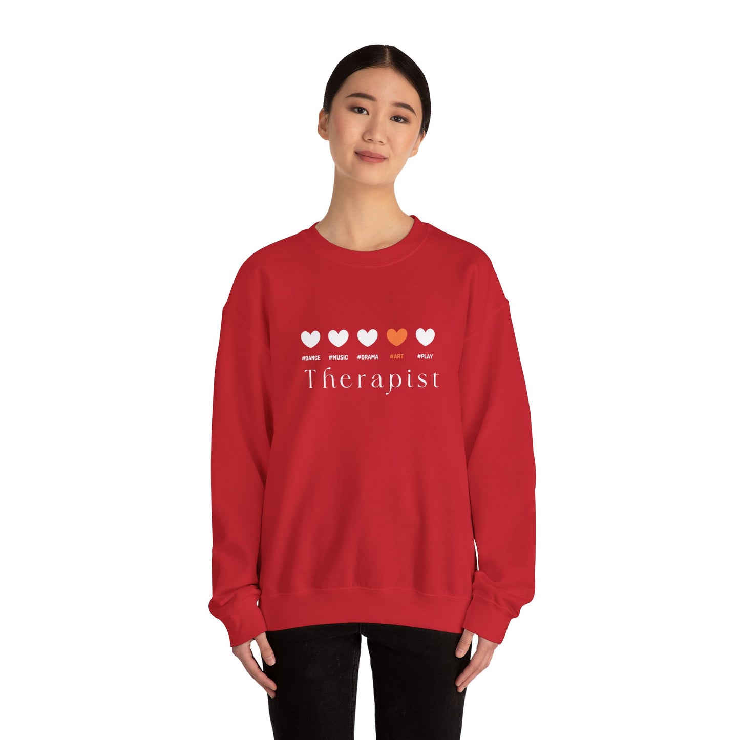 My Dope 5 Hearts Art - orange - Crewneck Sweatshirt