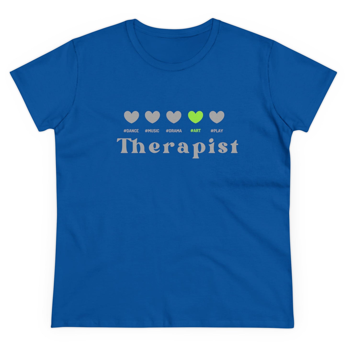 Green 5 hearts - Art - Women's Midweight Cotton Tee