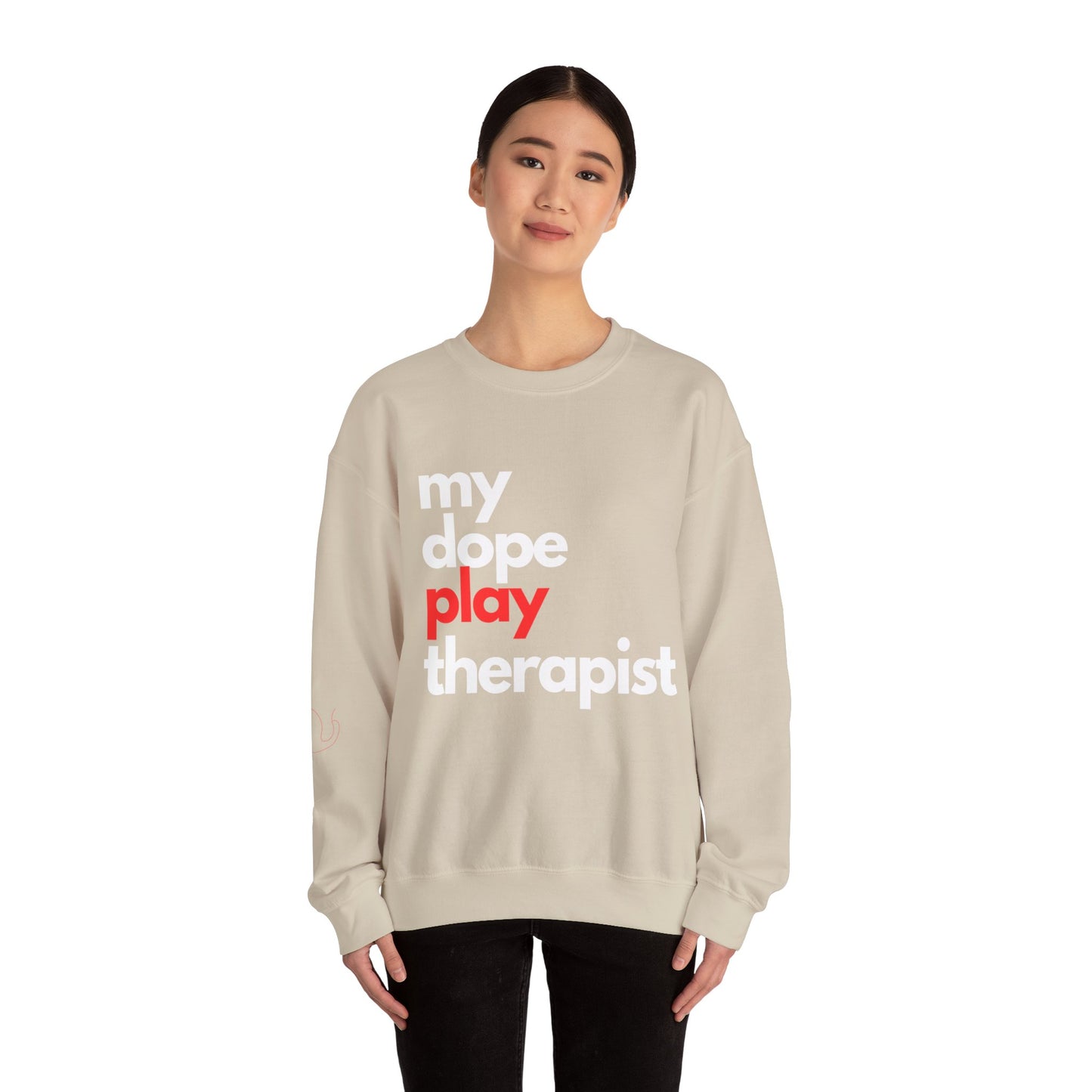 Dopest Play Therapy (red) Crewneck Sweatshirt