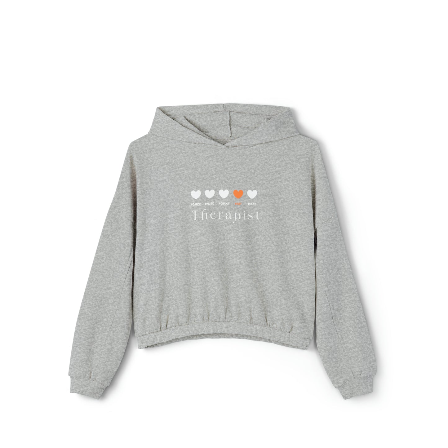 Orange - My Dope 5 Hearts Art Women's Cinched Bottom Hoodie