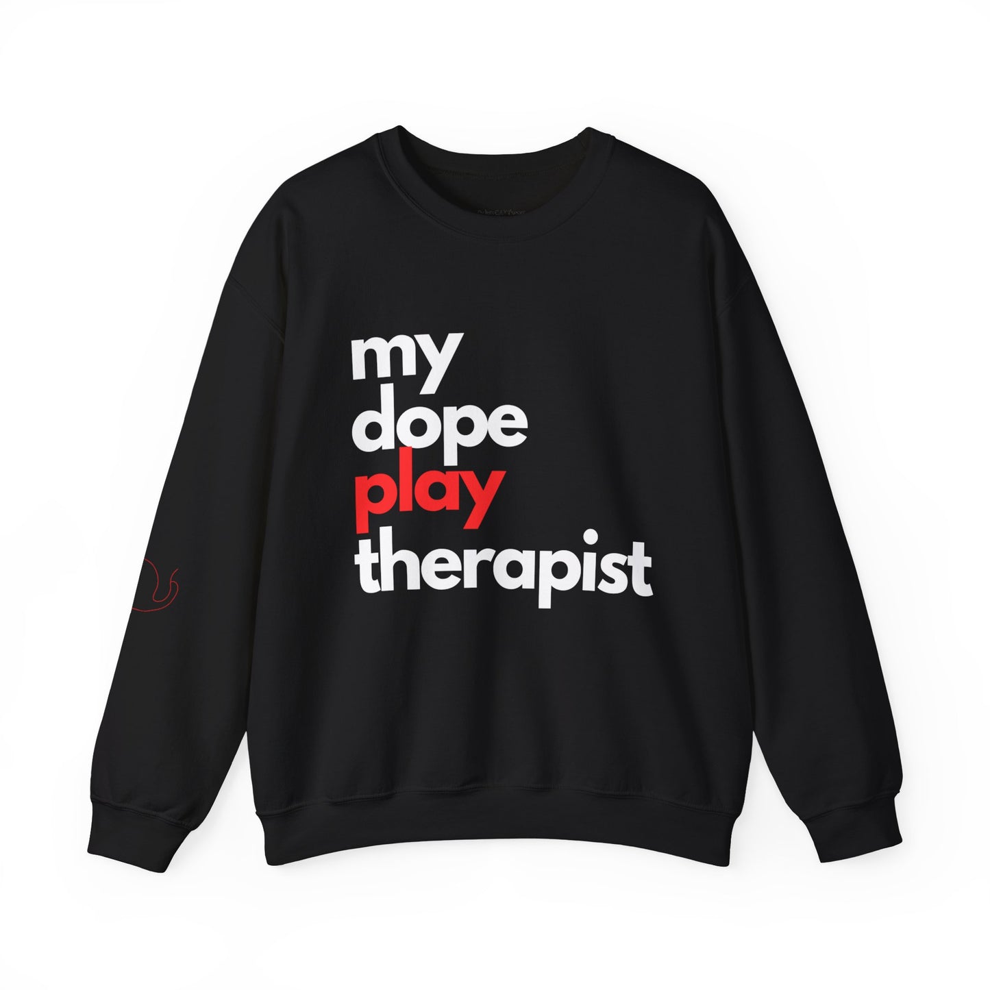 Dopest Play Therapy (red) Crewneck Sweatshirt