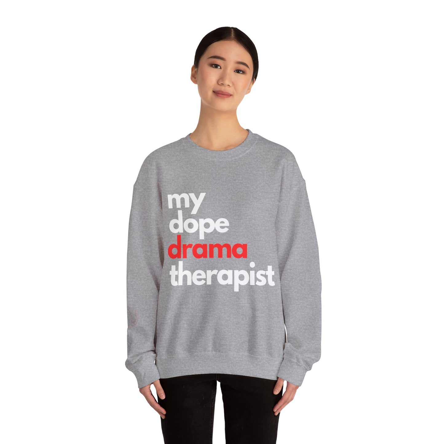 Dopest Drama Therapy (red) Crewneck Sweatshirt