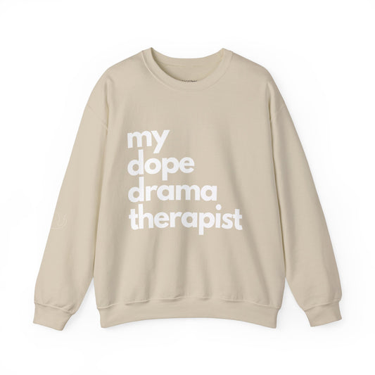 Signature Dope Drama Crewneck Sweatshirt - White