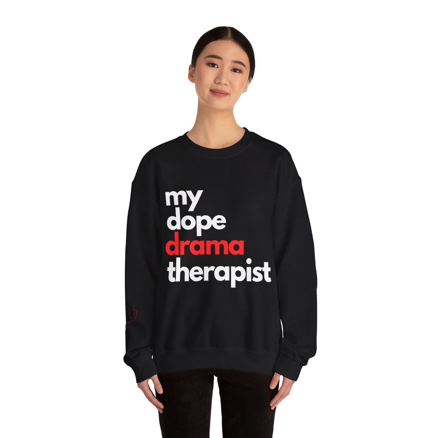 Dopest Drama Therapy (red) Crewneck Sweatshirt