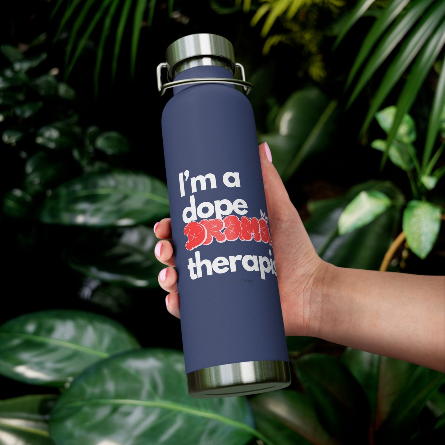 Dope Therapist - Drama - Copper Vacuum Insulated Bottle, 22oz