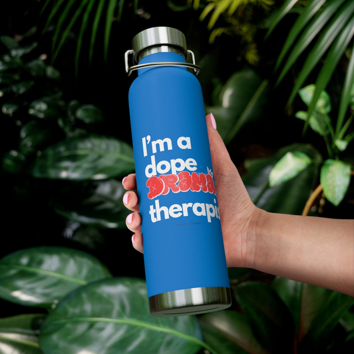 Dope Therapist - Drama - Copper Vacuum Insulated Bottle, 22oz