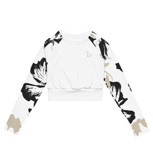 C.A.T Flowers long-sleeve crop top